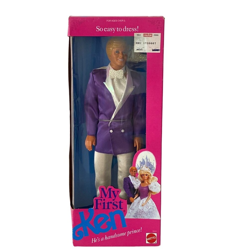Mattel Barbie My First Ken He's a Handsome Prince Doll 1991  3841 NRFB